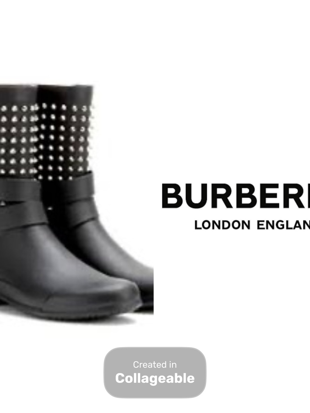 ‼️WOW‼️BURBERRY Black Studded Winter & Rain Boots‼️🖤🖤🖤🖤🩶🩶🩶🩶🖤🖤